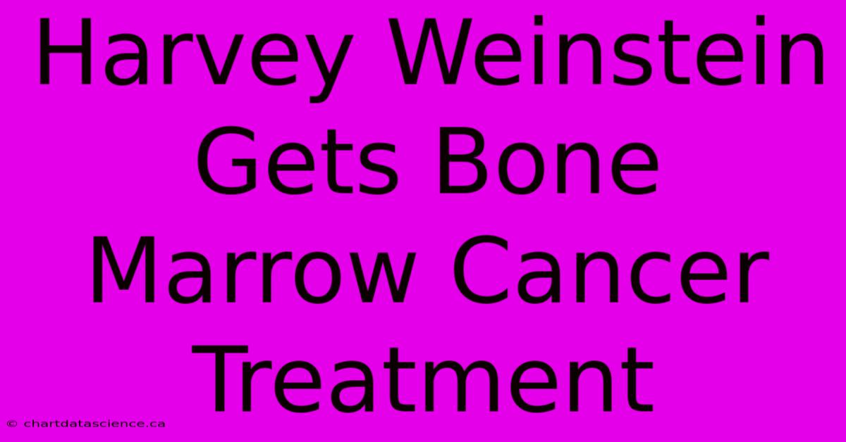 Harvey Weinstein Gets Bone Marrow Cancer Treatment