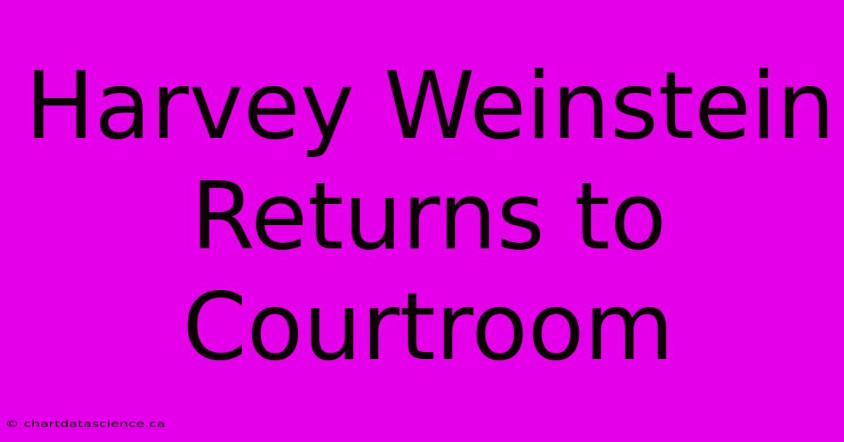 Harvey Weinstein Returns To Courtroom 