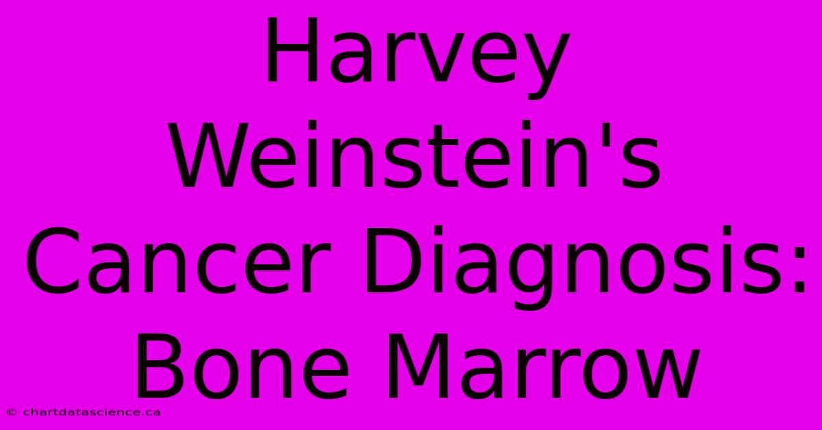 Harvey Weinstein's Cancer Diagnosis: Bone Marrow 