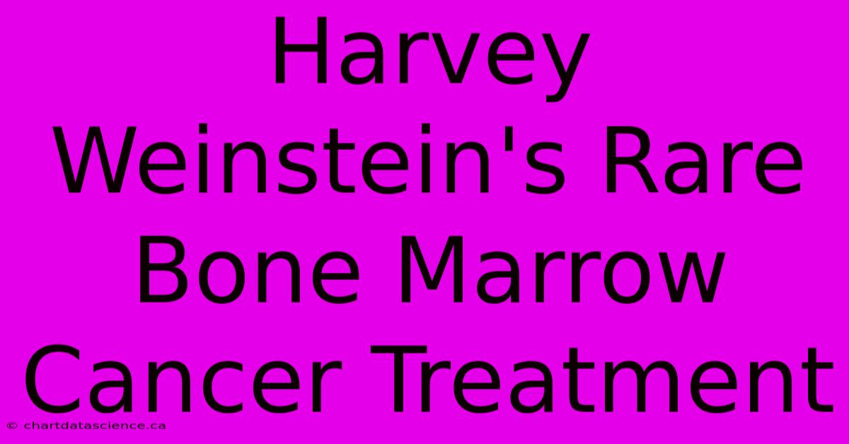 Harvey Weinstein's Rare Bone Marrow Cancer Treatment