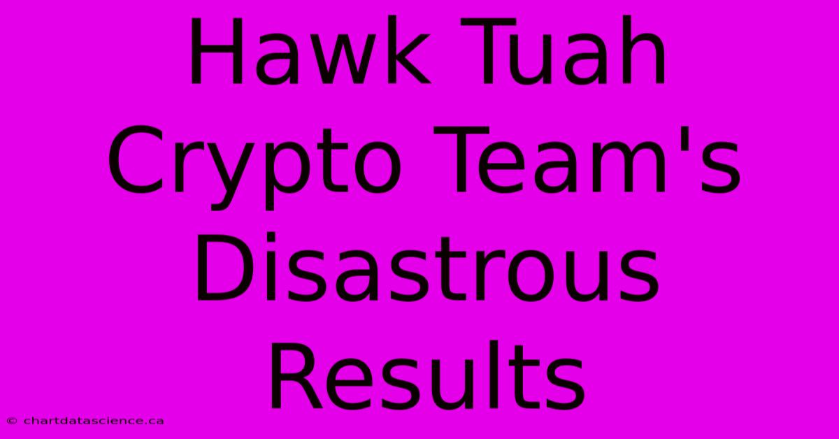 Hawk Tuah Crypto Team's Disastrous Results