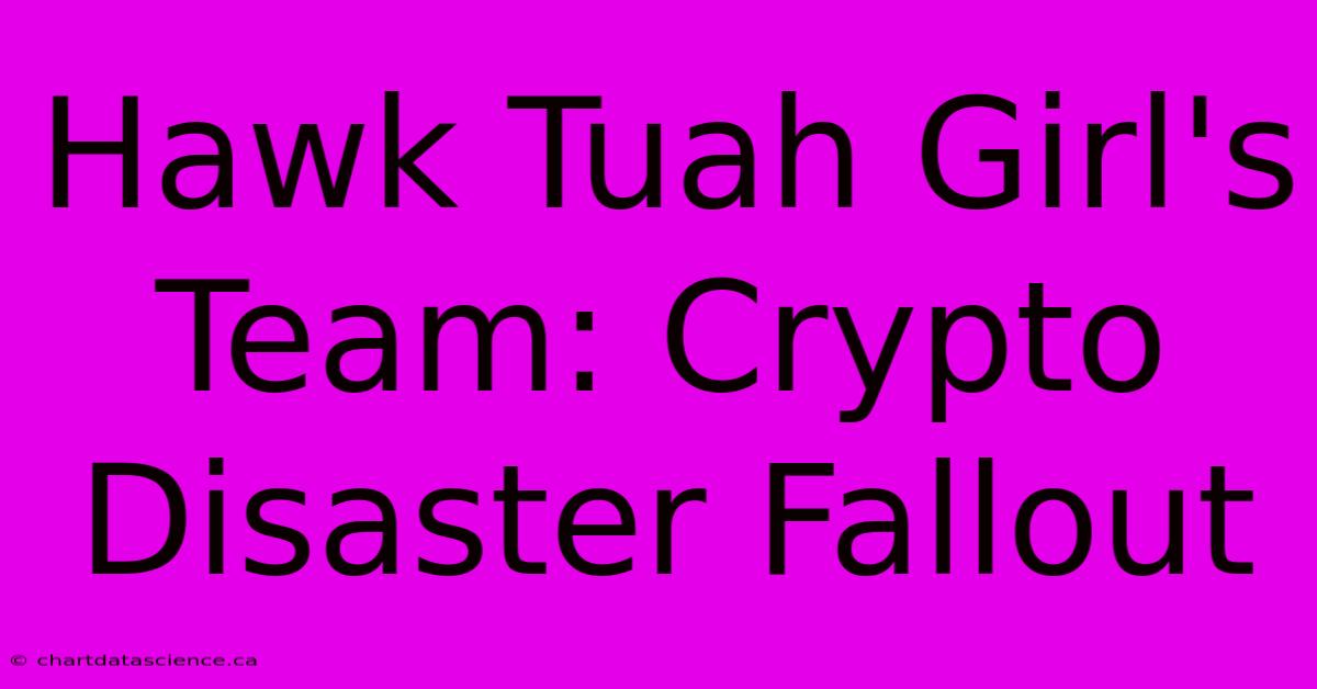 Hawk Tuah Girl's Team: Crypto Disaster Fallout