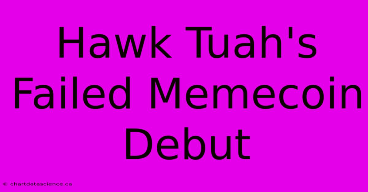 Hawk Tuah's Failed Memecoin Debut