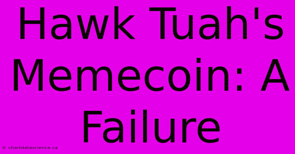 Hawk Tuah's Memecoin: A Failure