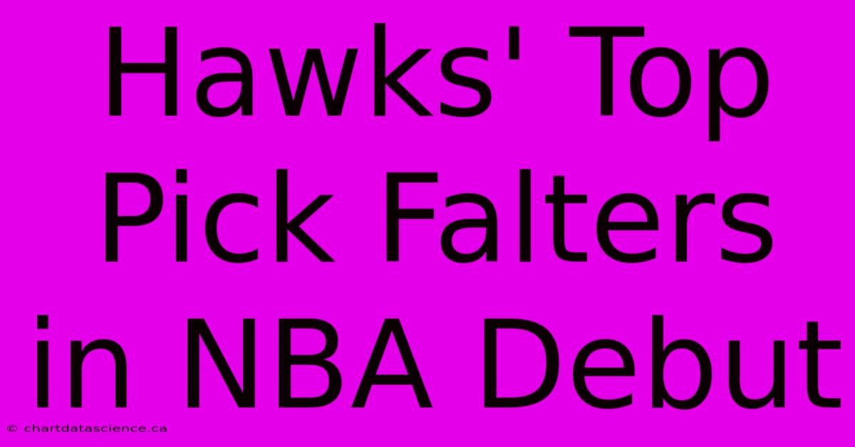 Hawks' Top Pick Falters In NBA Debut