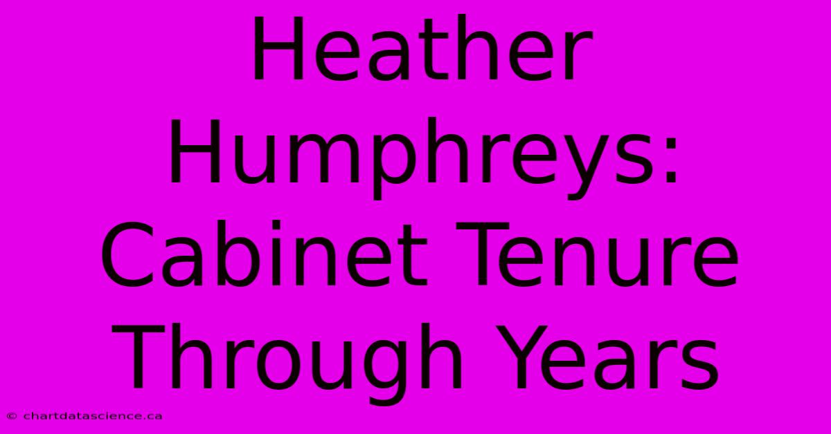 Heather Humphreys: Cabinet Tenure Through Years