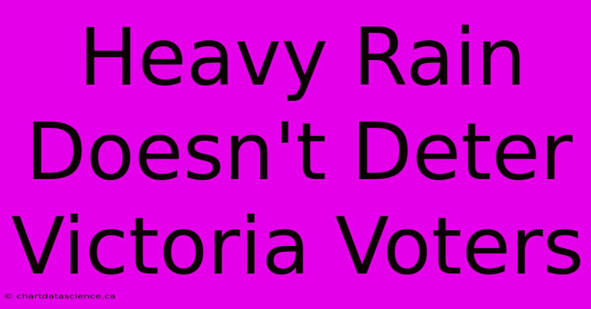 Heavy Rain Doesn't Deter Victoria Voters