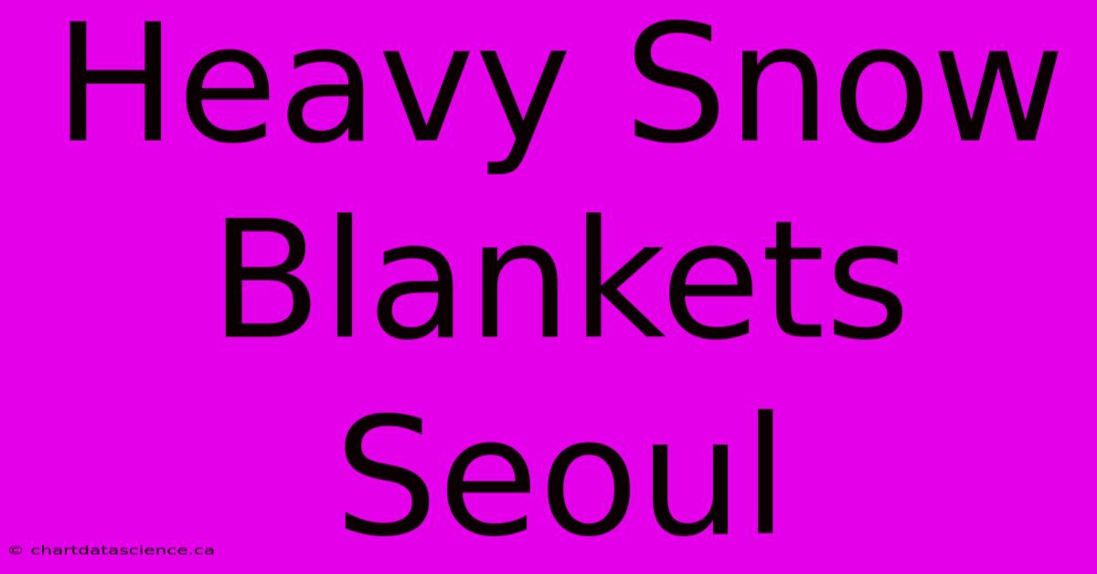 Heavy Snow Blankets Seoul