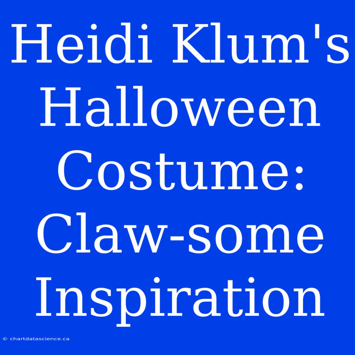 Heidi Klum's Halloween Costume: Claw-some Inspiration