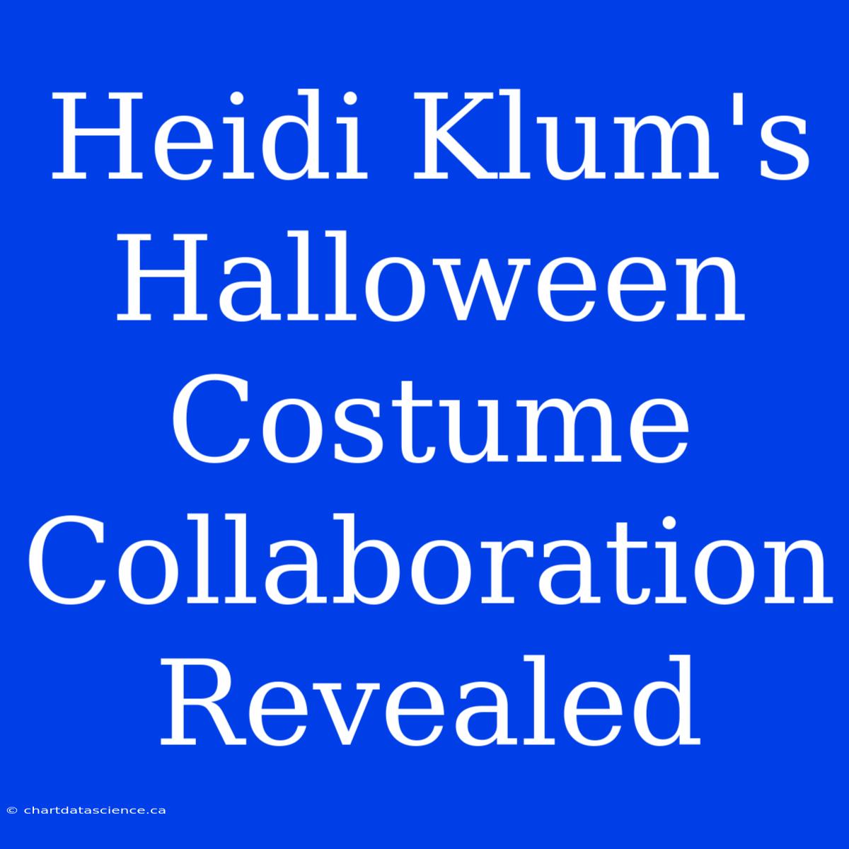 Heidi Klum's Halloween Costume Collaboration Revealed