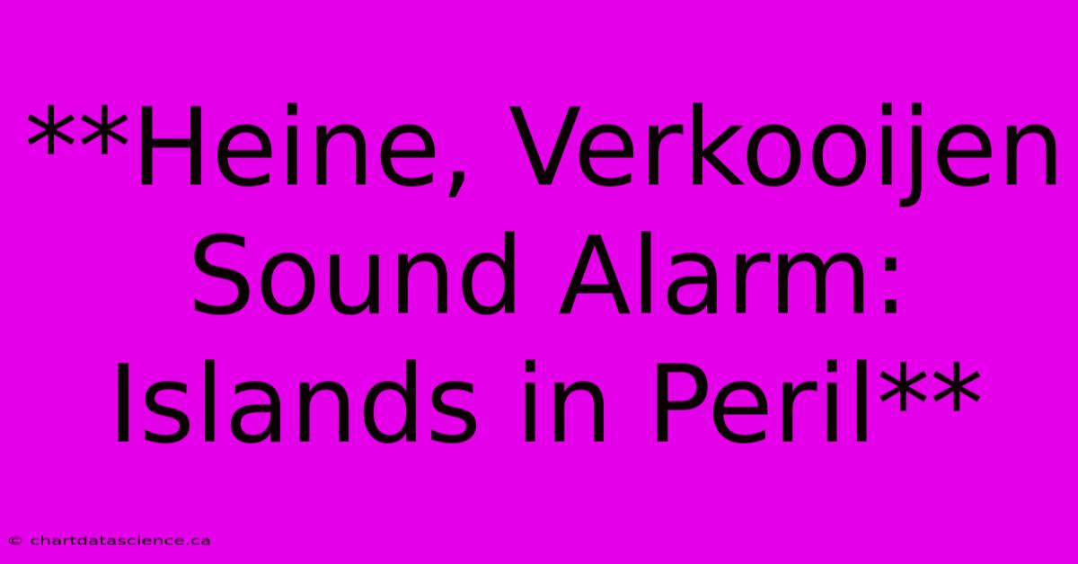 **Heine, Verkooijen Sound Alarm: Islands In Peril**