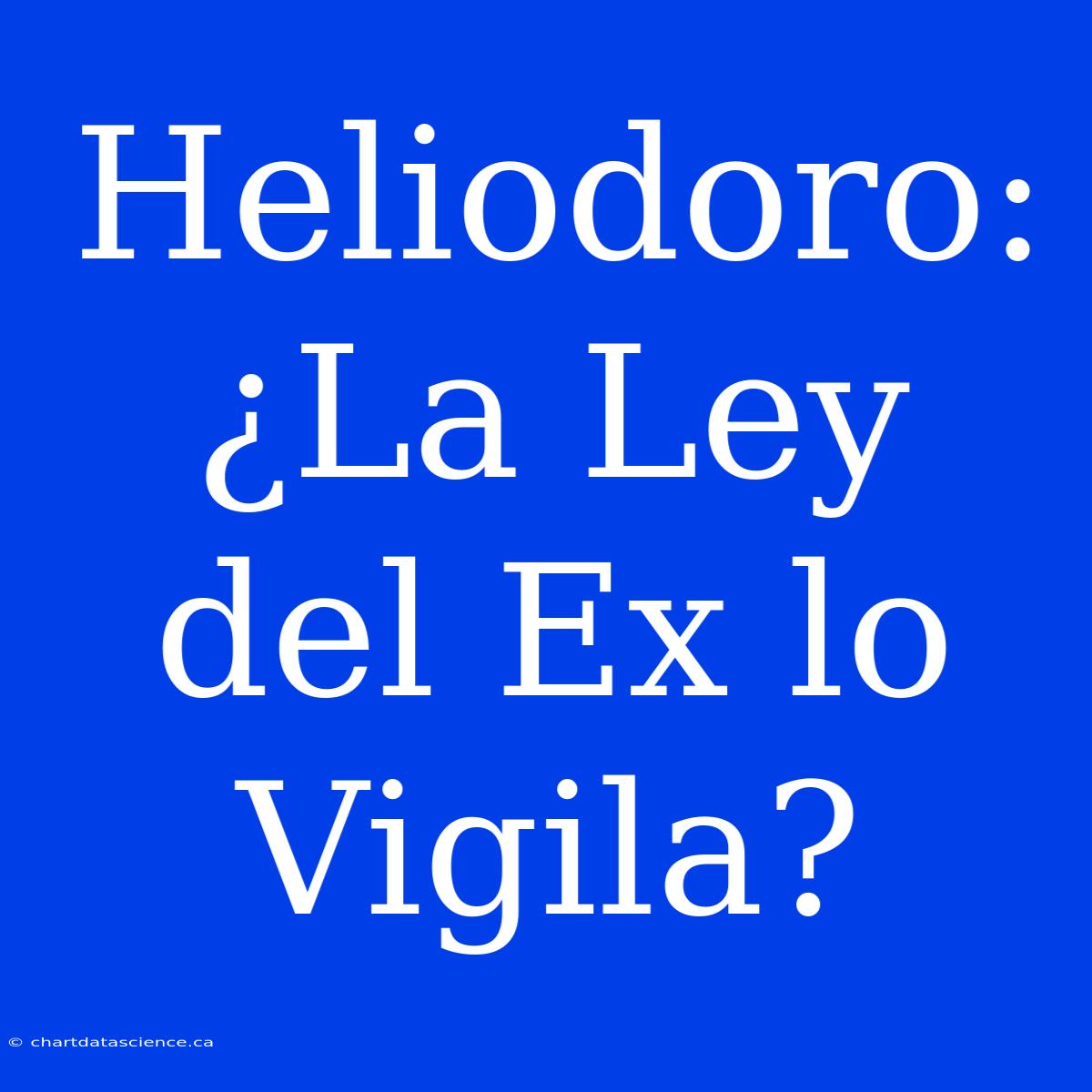 Heliodoro: ¿La Ley Del Ex Lo Vigila?