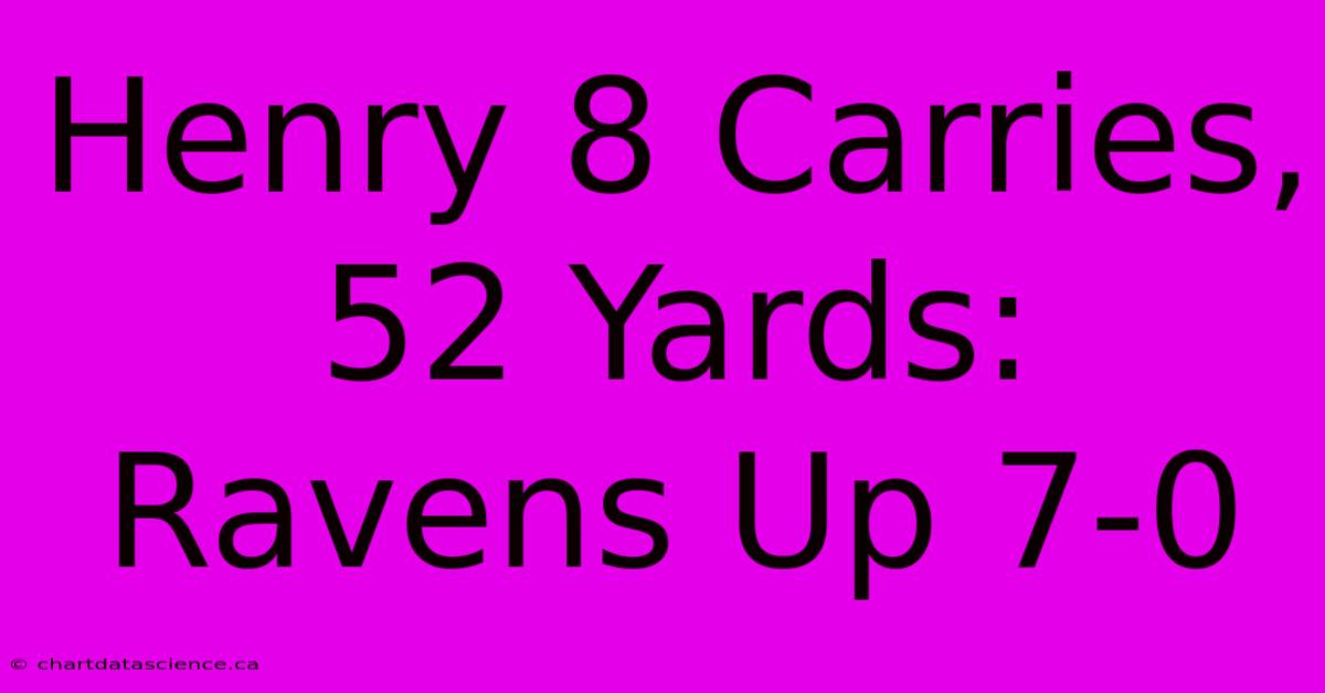 Henry 8 Carries, 52 Yards: Ravens Up 7-0