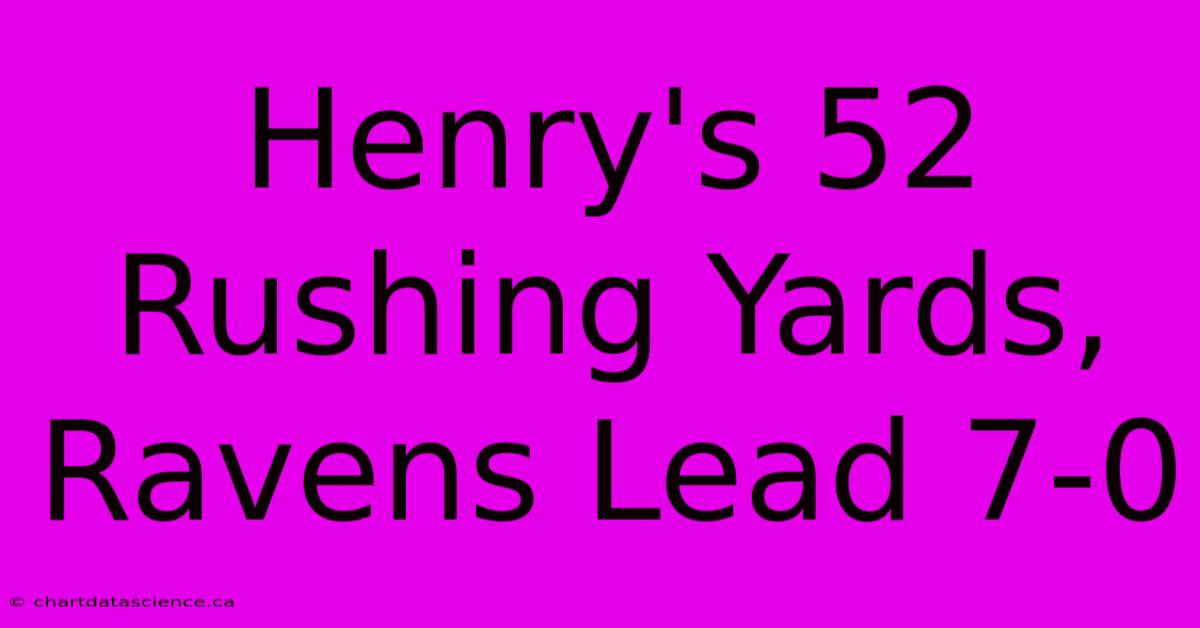 Henry's 52 Rushing Yards, Ravens Lead 7-0