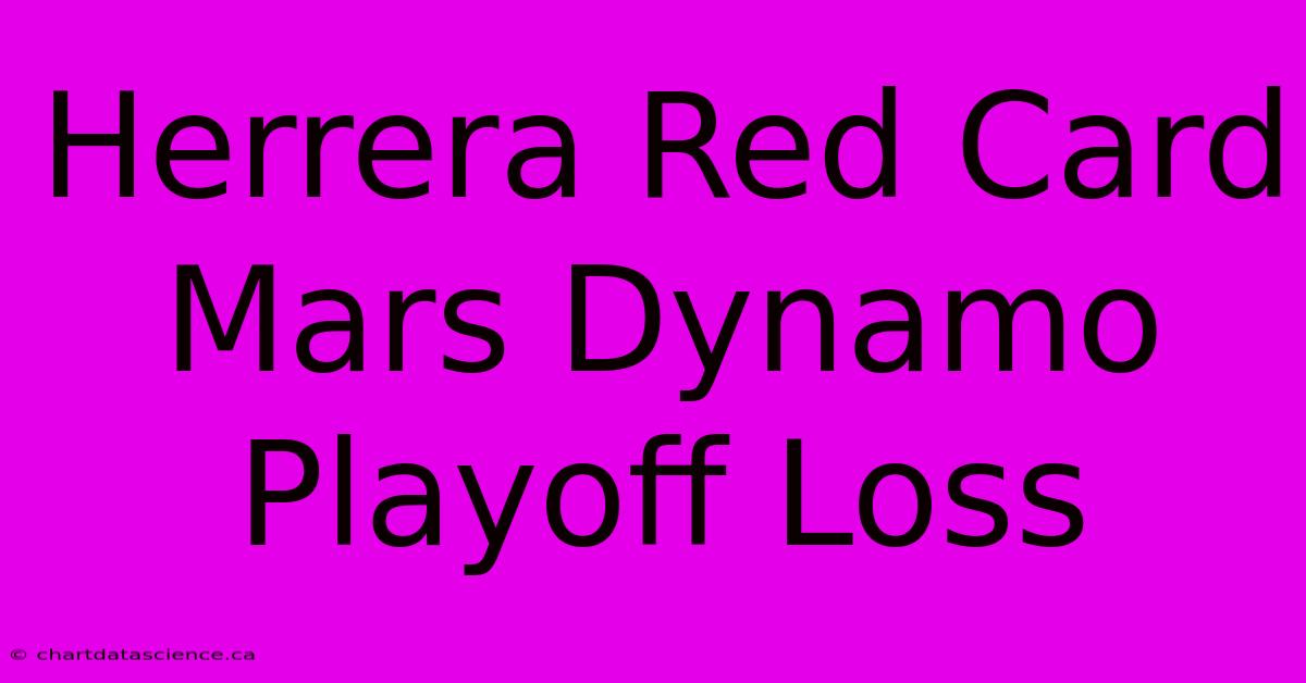 Herrera Red Card Mars Dynamo Playoff Loss