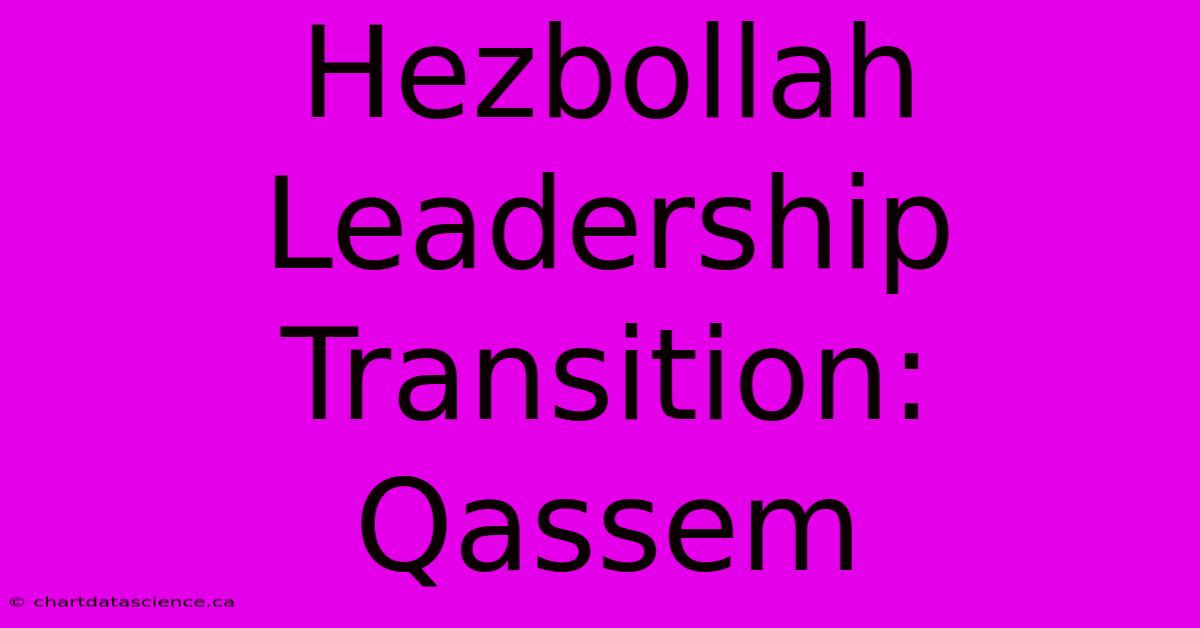 Hezbollah Leadership Transition: Qassem 