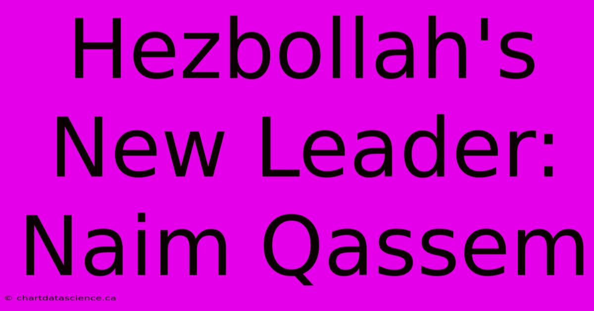 Hezbollah's New Leader: Naim Qassem