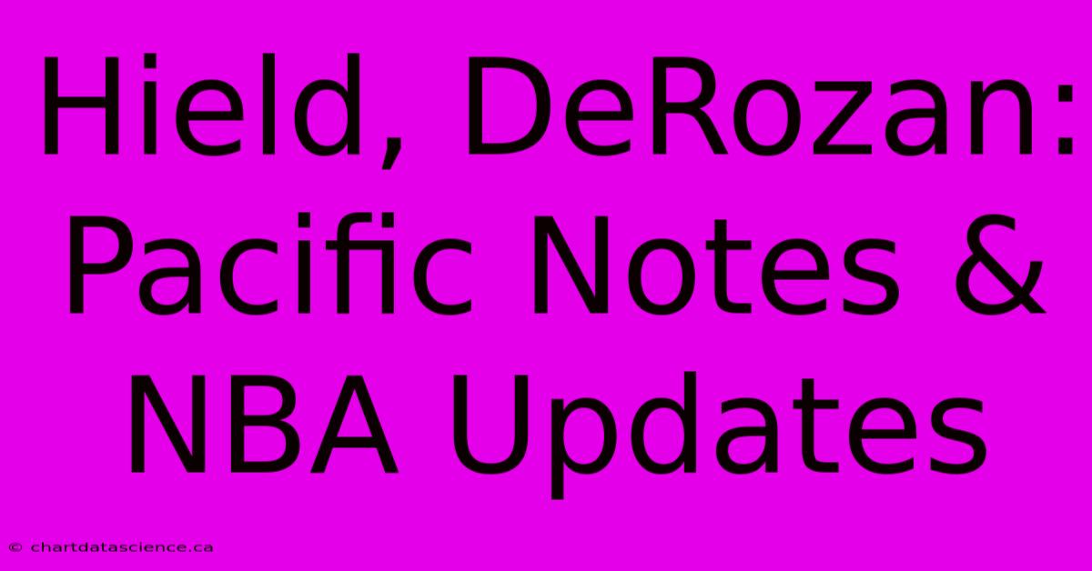 Hield, DeRozan: Pacific Notes & NBA Updates