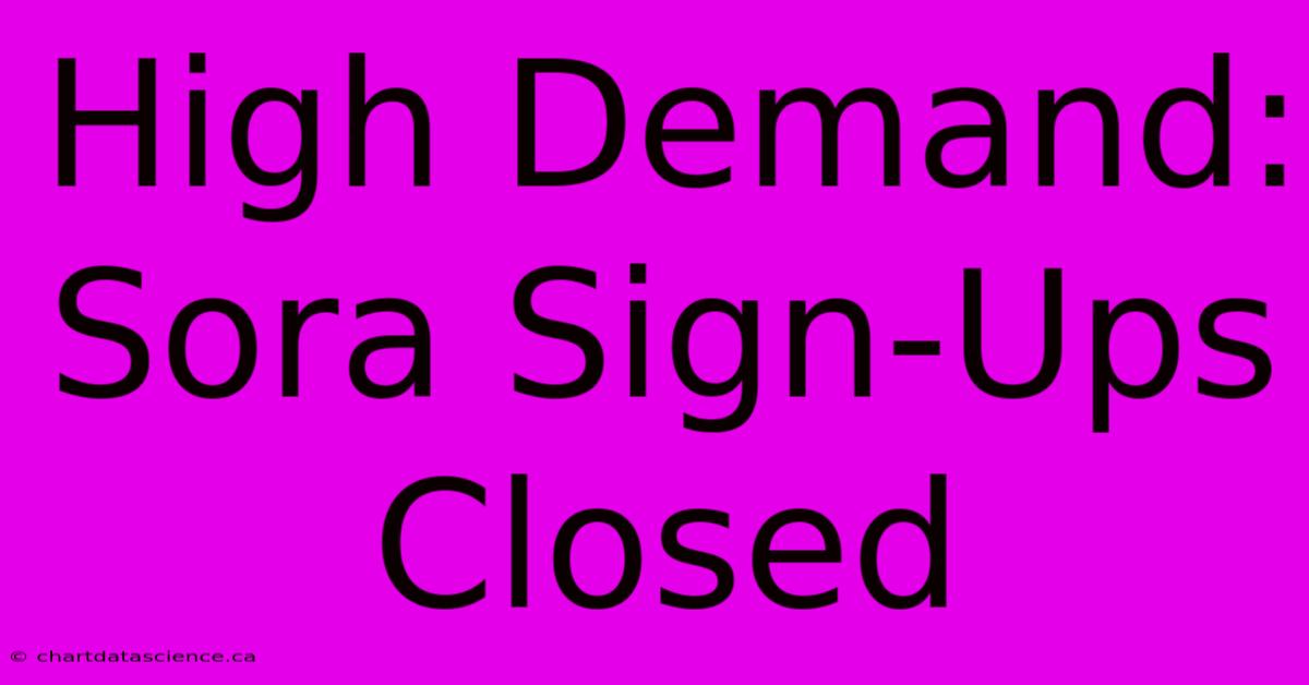 High Demand: Sora Sign-Ups Closed