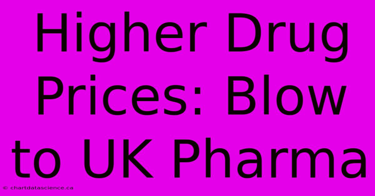 Higher Drug Prices: Blow To UK Pharma