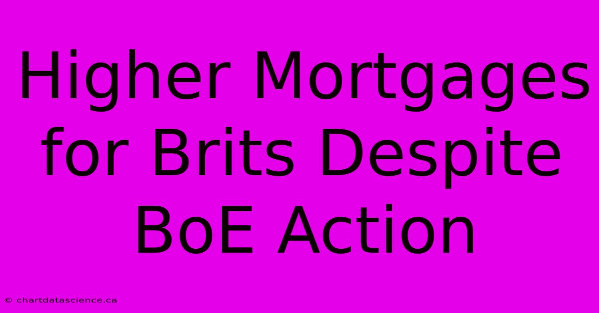 Higher Mortgages For Brits Despite BoE Action 