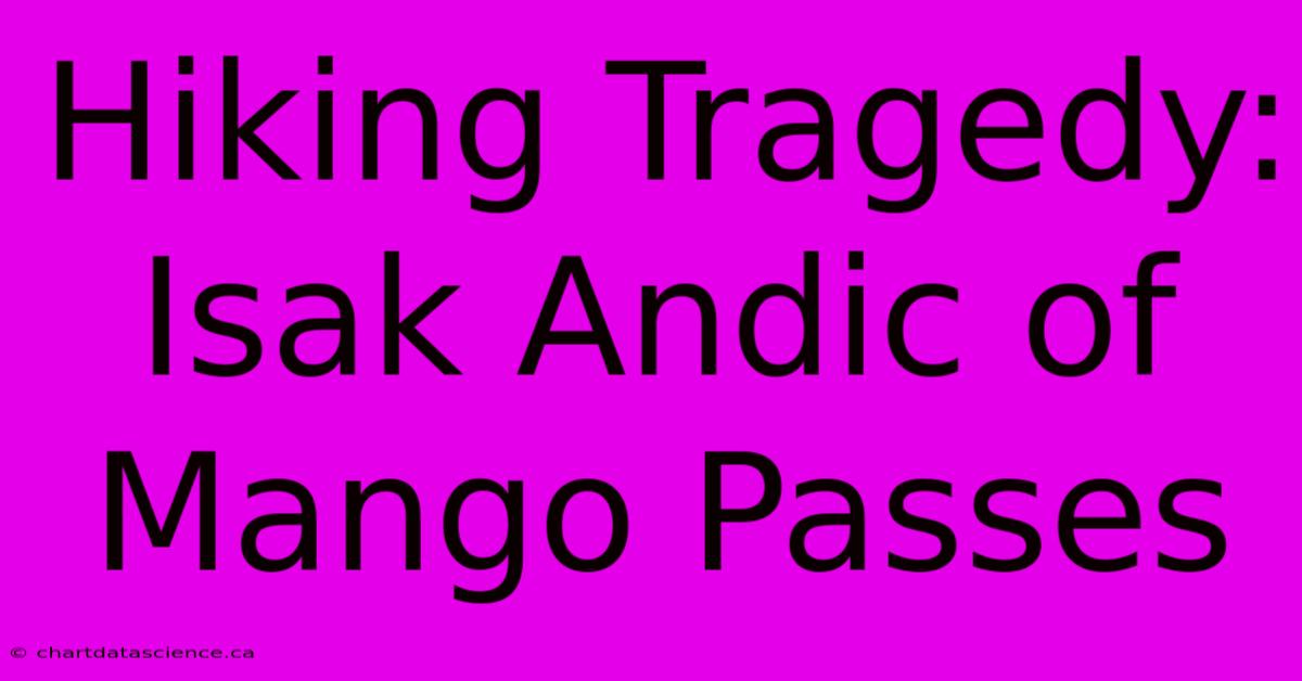 Hiking Tragedy: Isak Andic Of Mango Passes