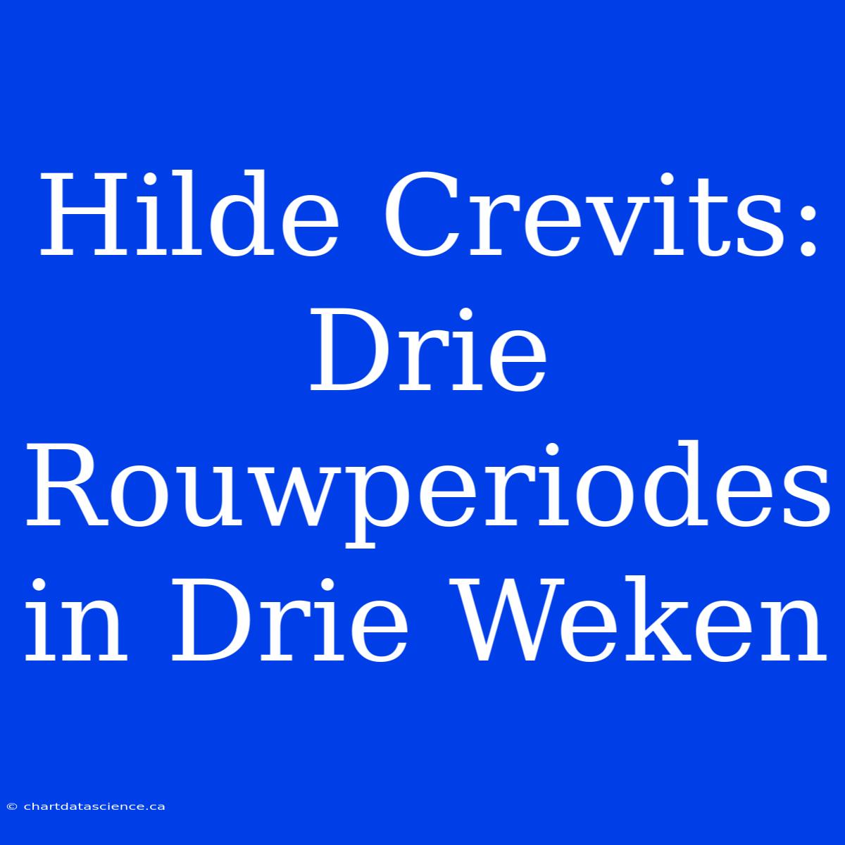 Hilde Crevits: Drie Rouwperiodes In Drie Weken