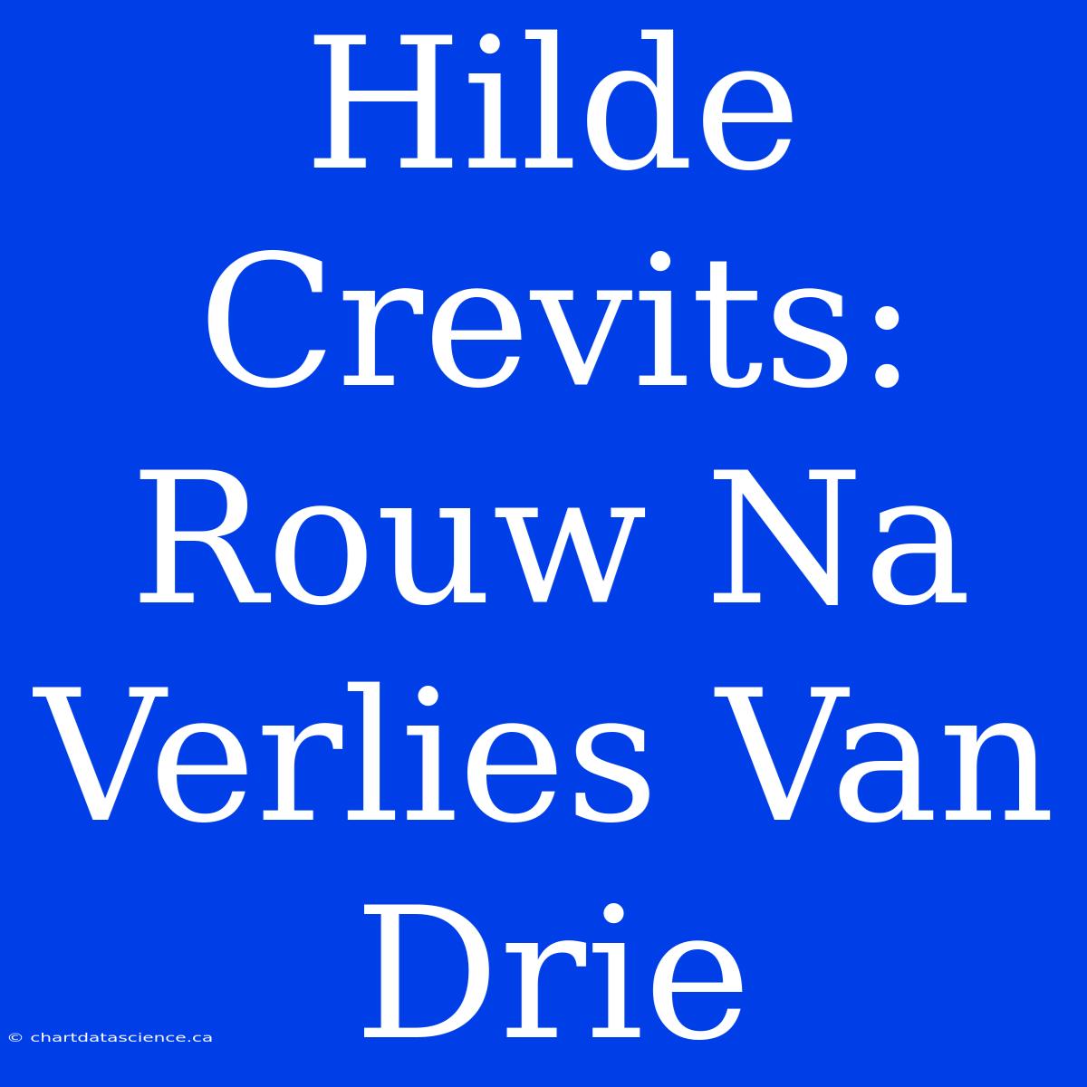 Hilde Crevits: Rouw Na Verlies Van Drie