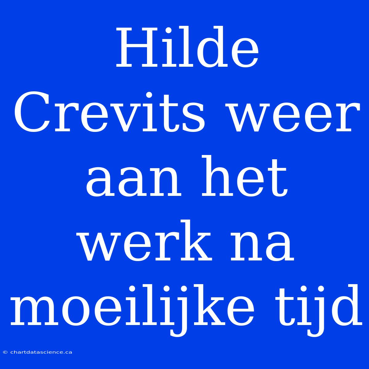 Hilde Crevits Weer Aan Het Werk Na Moeilijke Tijd