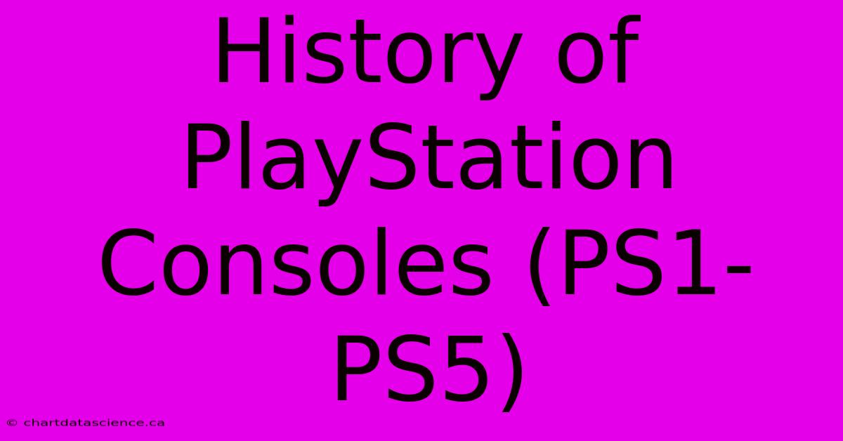 History Of PlayStation Consoles (PS1-PS5)