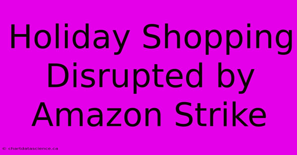 Holiday Shopping Disrupted By Amazon Strike