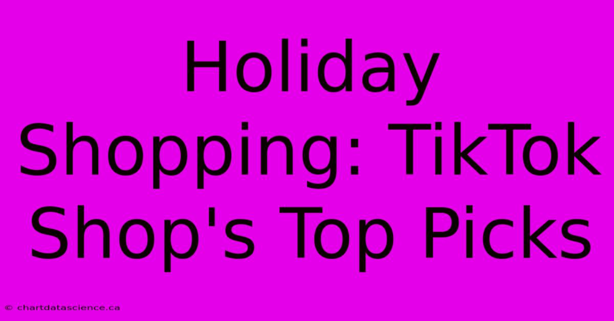 Holiday Shopping: TikTok Shop's Top Picks