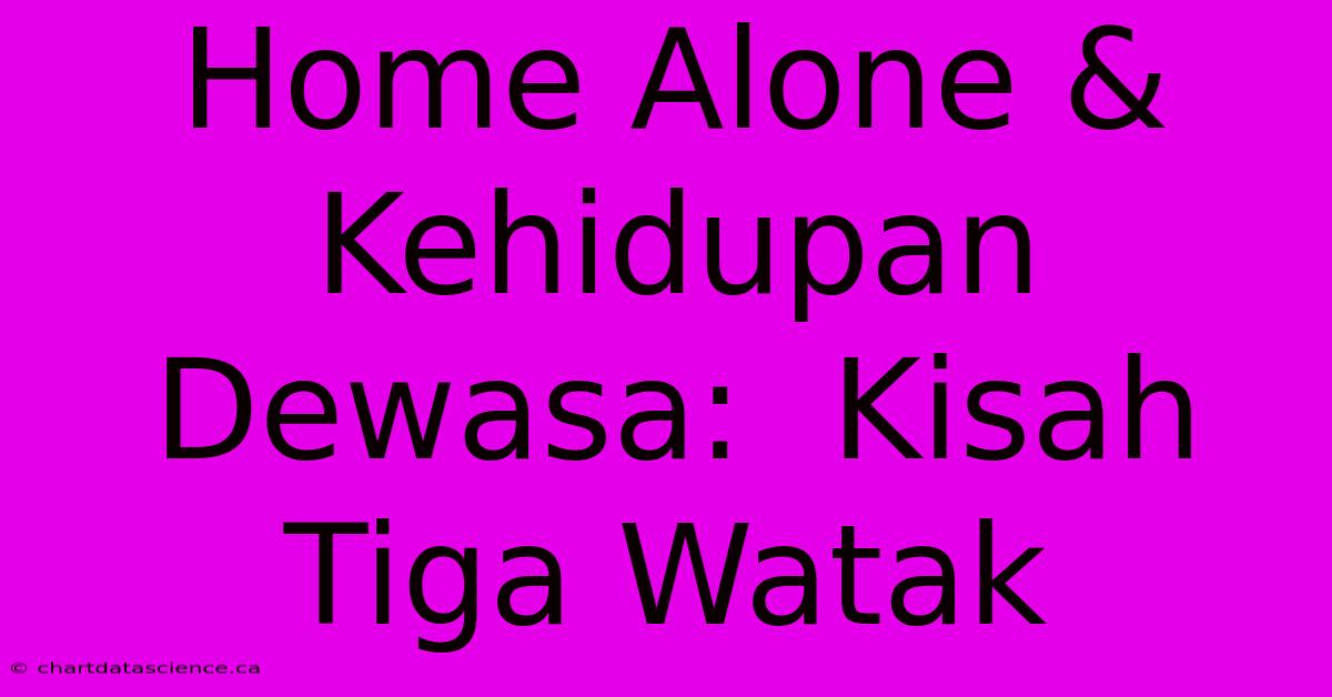 Home Alone & Kehidupan Dewasa:  Kisah Tiga Watak