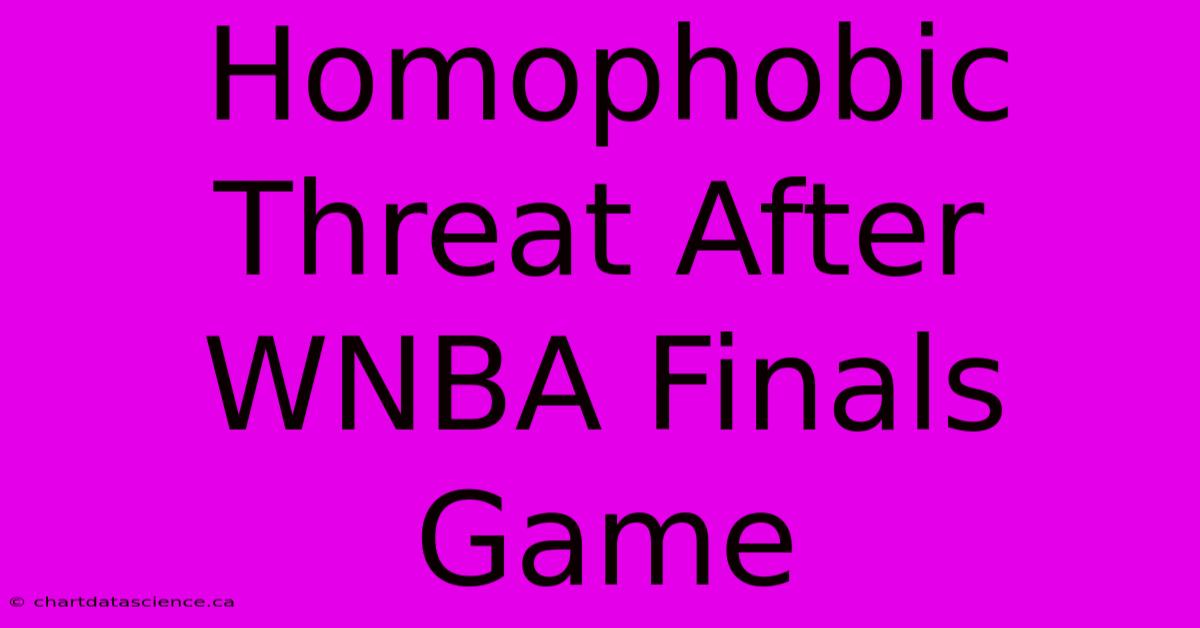 Homophobic Threat After WNBA Finals Game