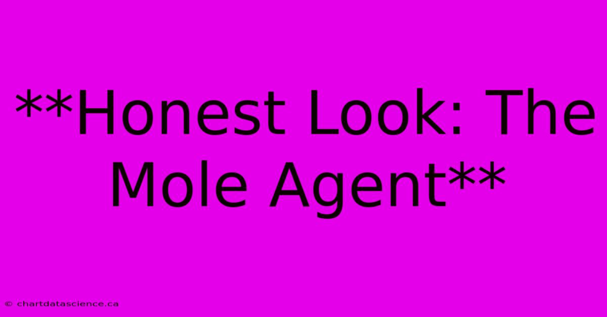 **Honest Look: The Mole Agent**