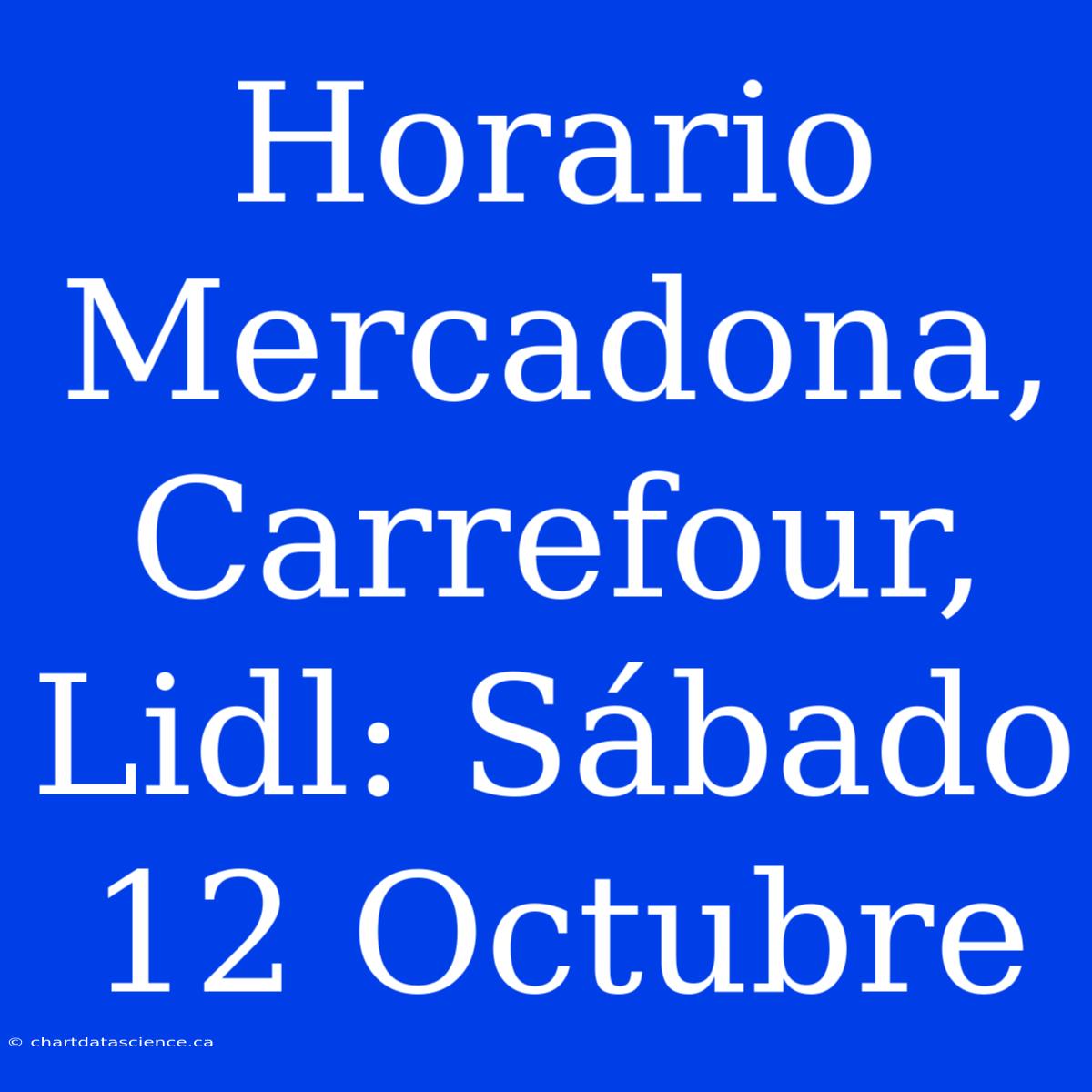 Horario Mercadona, Carrefour, Lidl: Sábado 12 Octubre