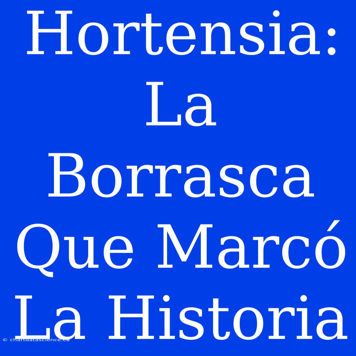 Hortensia: La Borrasca Que Marcó La Historia