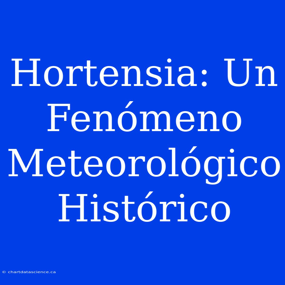 Hortensia: Un Fenómeno Meteorológico Histórico