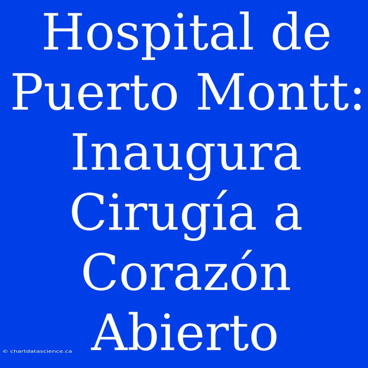 Hospital De Puerto Montt: Inaugura Cirugía A Corazón Abierto