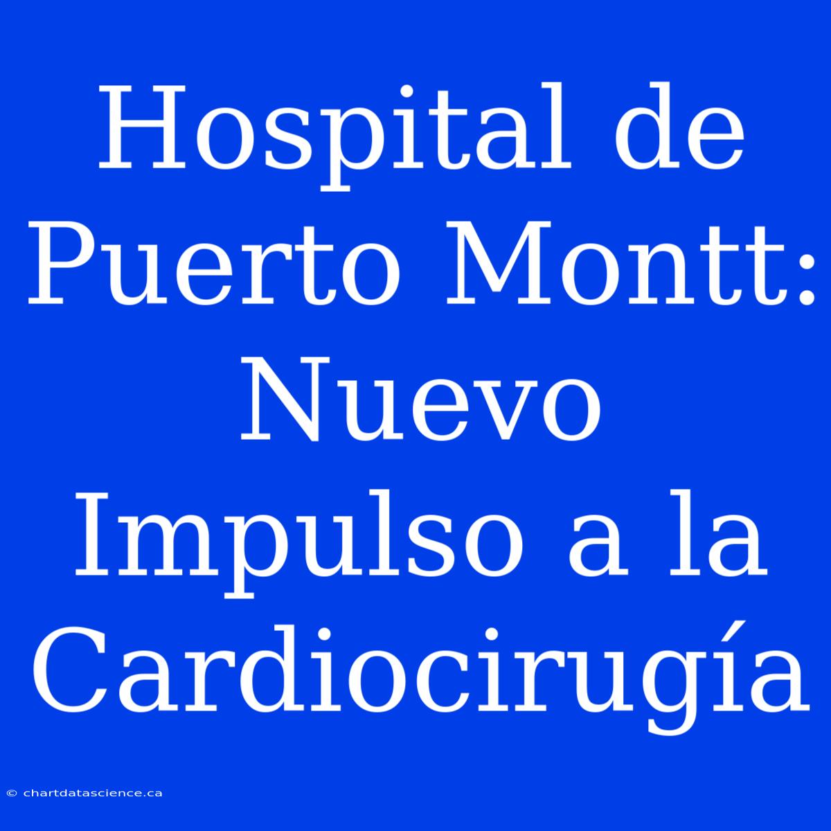 Hospital De Puerto Montt:  Nuevo Impulso A La Cardiocirugía