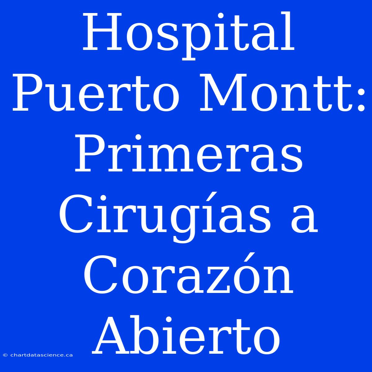 Hospital Puerto Montt: Primeras Cirugías A Corazón Abierto