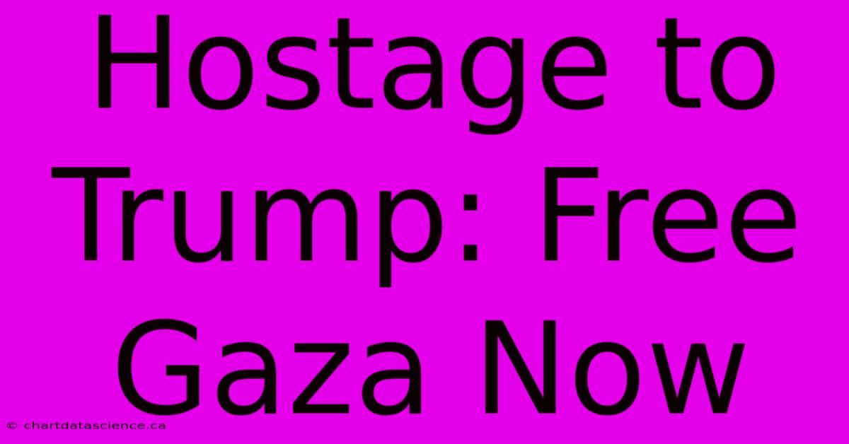 Hostage To Trump: Free Gaza Now