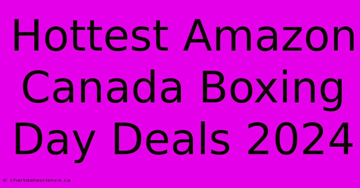 Hottest Amazon Canada Boxing Day Deals 2024