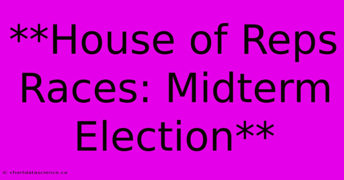 **House Of Reps Races: Midterm Election**