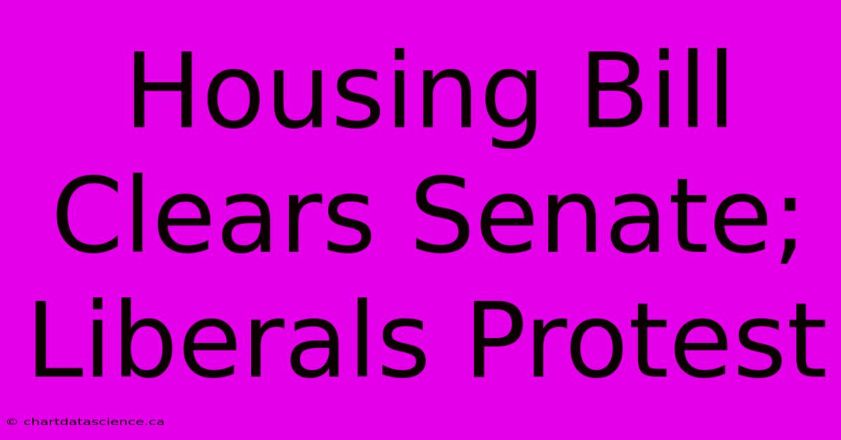 Housing Bill Clears Senate; Liberals Protest