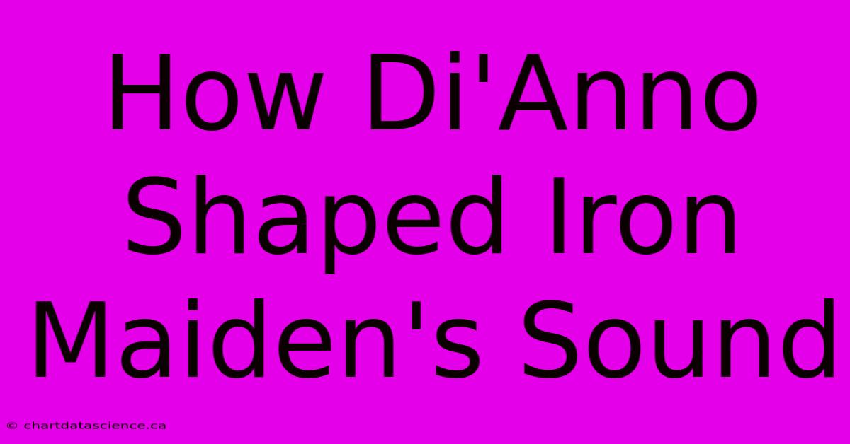 How Di'Anno Shaped Iron Maiden's Sound