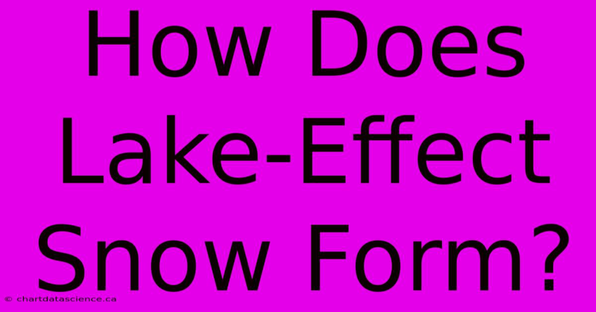 How Does Lake-Effect Snow Form?