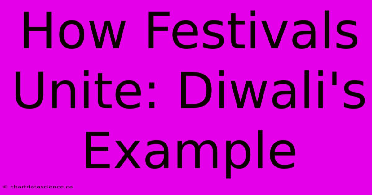 How Festivals Unite: Diwali's Example