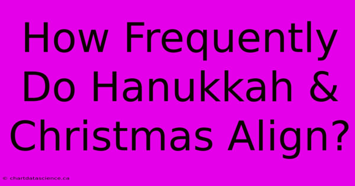 How Frequently Do Hanukkah & Christmas Align?