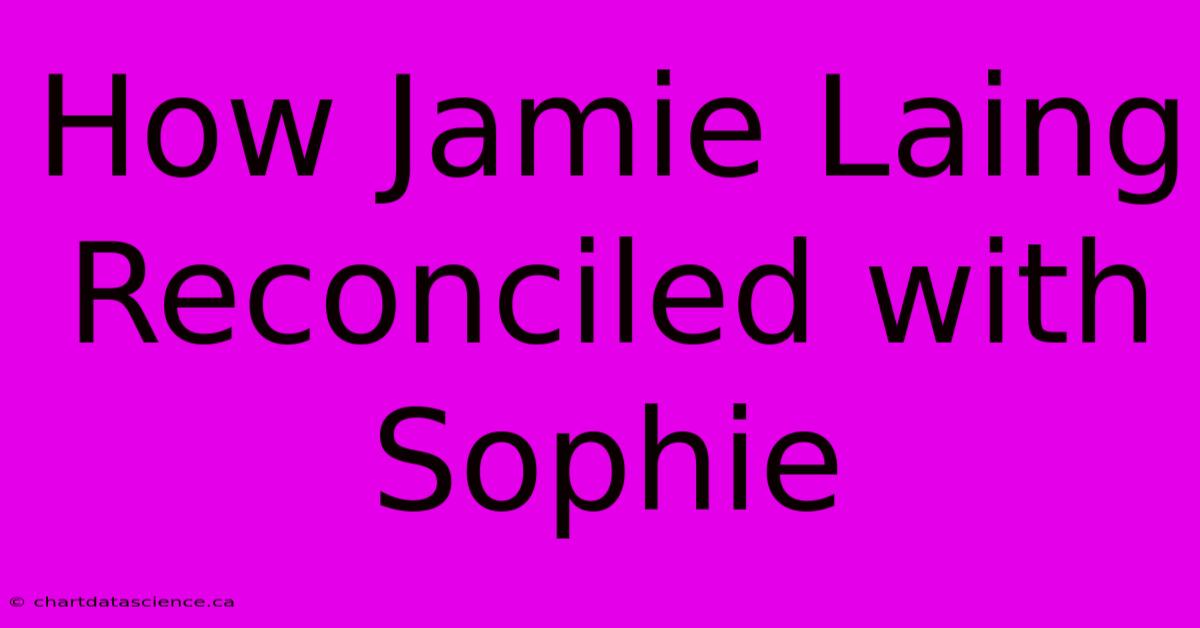 How Jamie Laing Reconciled With Sophie